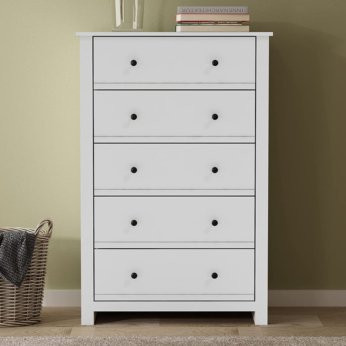 Galano Genoa 5 Drawer Dresser, Tall Storage