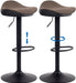YOUNIKE Black Adjustable Counter Height Bar Stools (Set/2)