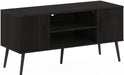 Claude TV Stand with Wood Legs and Cabinets