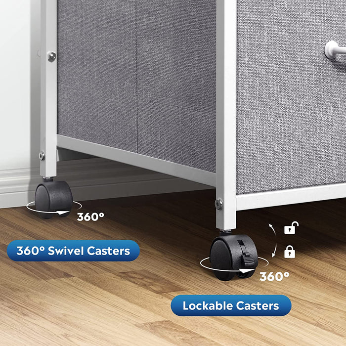 Rolling 3-Drawer Filing Cabinet for Home Office