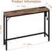 Vintage Industrial Console Table with Charging Station