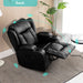 PU Leather Recliner Chair with Massage,Brown