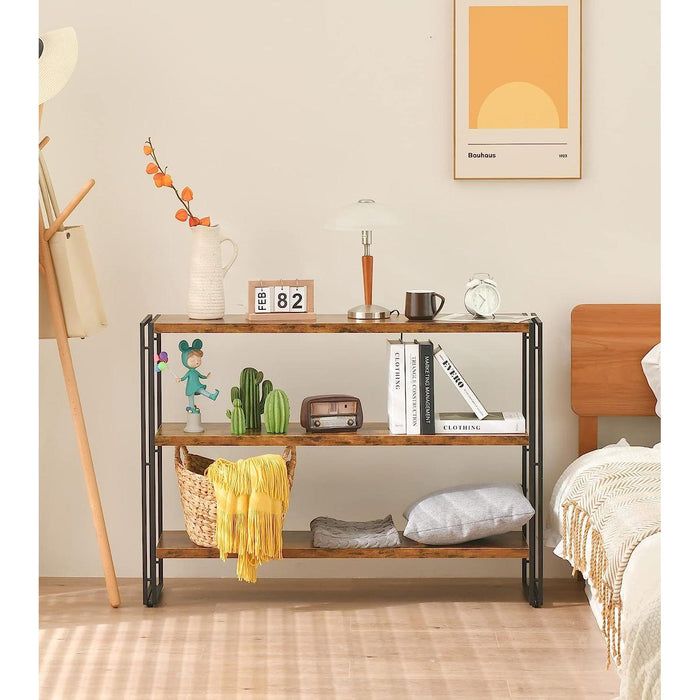 Rustic 3-Tier Bookcase for Home and Office