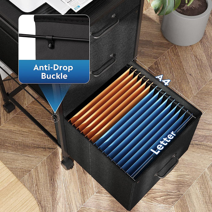 3-Drawer Mobile File Cabinet for Home Office