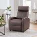 Nut Brown Recliner Sofa with Thick Cushion