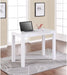 White Parsons Desk with Drawer, 19.7D X 39W X 30H