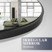 Irregular Wall Mirror, Asymmetrical Mirror Large Unique Vanity Body Mirror Black Bathroom Wall Mounted Mirror 33.5"X 20.5" Modern Shaped Dressing Mirror for Living Room Entryway