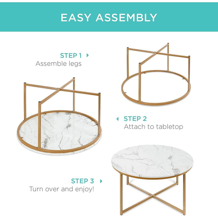 Round Coffee Table, Modern Boho Home Décor