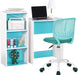 Turquoise Swivel Task Chair with Adjustable Height