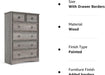 Gray Wash Tall Dresser with 6 Drawers for Bedroom Storage