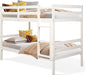 Solid Wood Twin over Twin Bunk Bed with High Guardrails