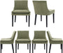 Set of 6 Green Corduroy Mid-Century Modern Chairs