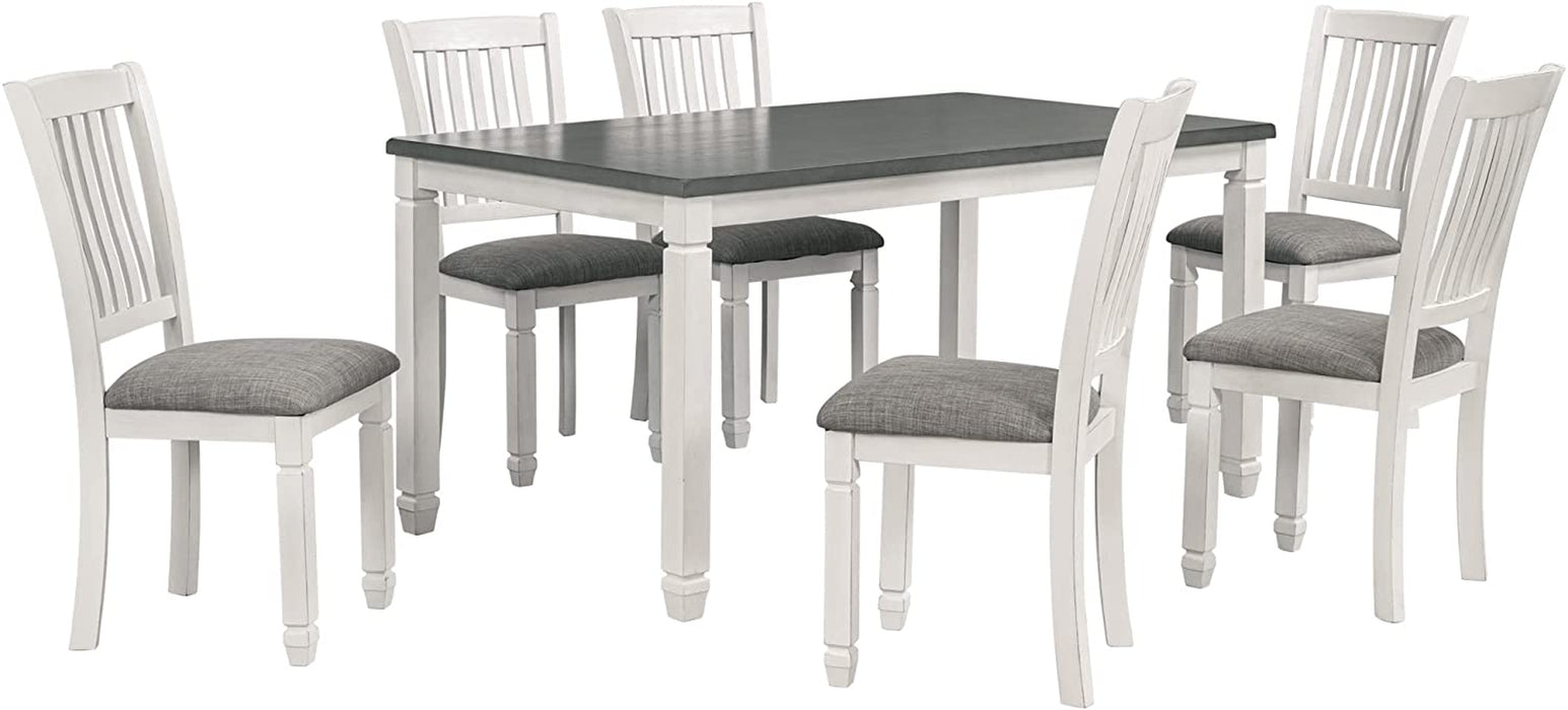 7-Piece Farmhouse Dining Table Set