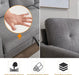 Grey L-Shaped Sleeper Sofa with Storage Chaise