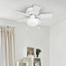 Prominence Home Hero 28" White Low Profile Ceiling Fan with Light
