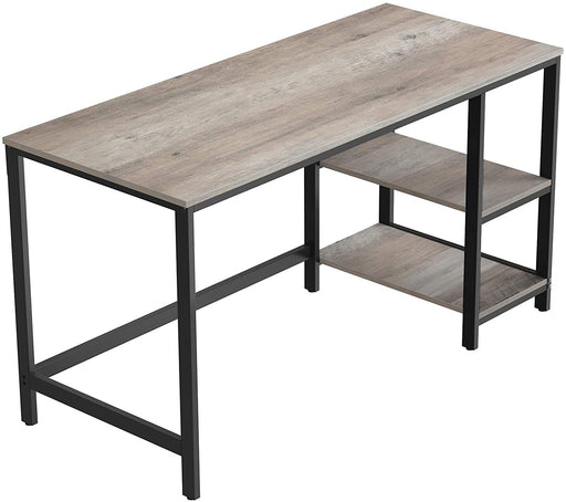 55-Inch Industrial Home Office Desk with Shelves