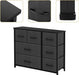 Dark Grey 7-Drawer Fabric Dresser Storage