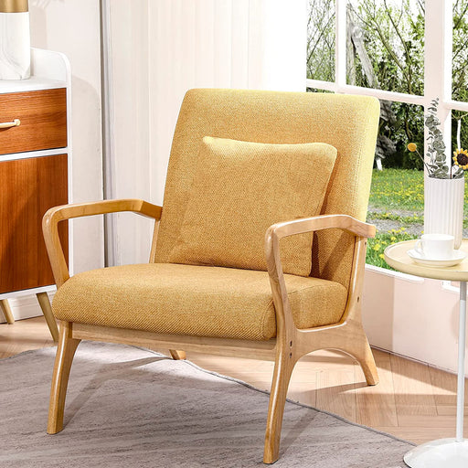 Coarse Linen Accent Chair for Modern Living