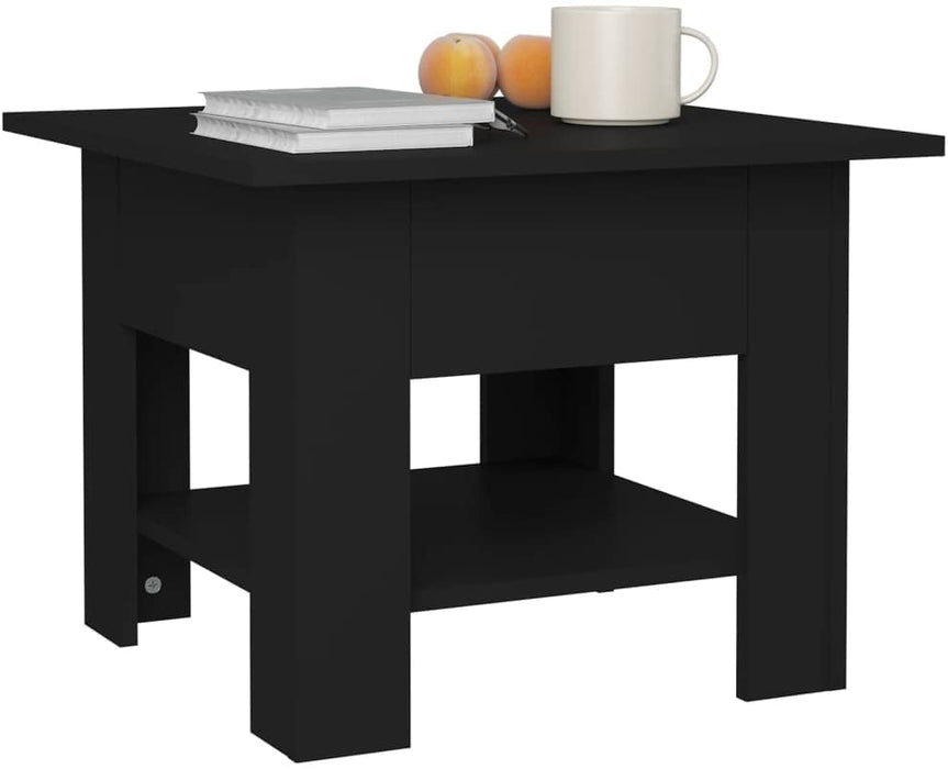Industrial Square Coffee Table, Black