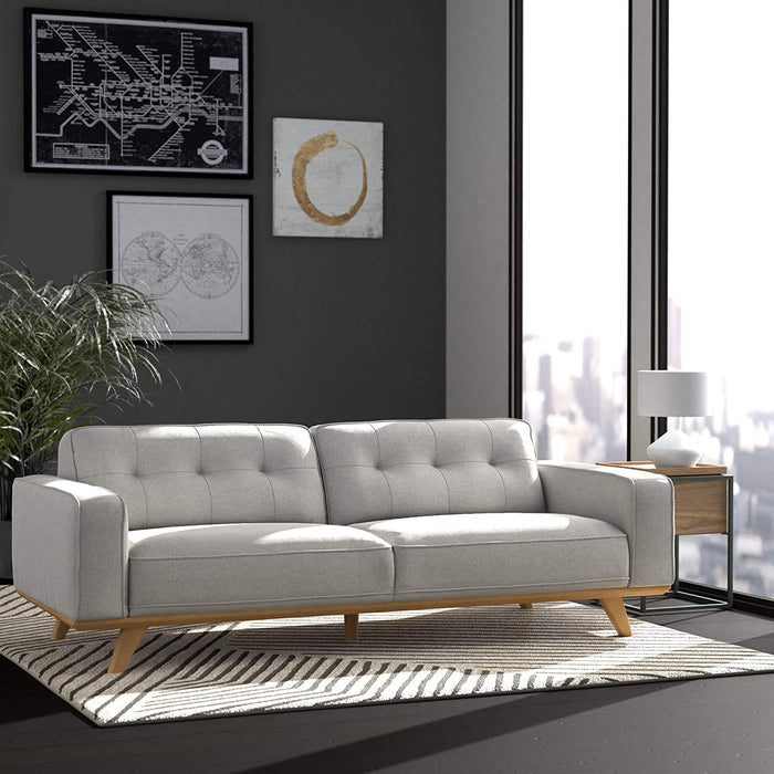 Bigelow Modern Sofa with Wood Base, 89.4″W