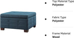 Azure Storage Ottoman with Tray and Legs