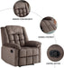 Oversized Classic Manual Recliner Sofa (Brown)