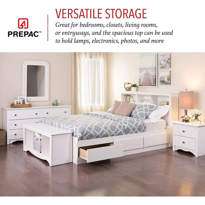 Coffee Brown/Dark Walnut Tall Dresser with 4 Removable Fabric Bins