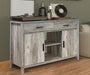 Grey Pine Finish Modern Dining Server Buffet Table