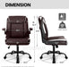 Adjustable Brown Office Chair with Ergonomic Support