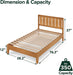 Deluxe Wood Platform Bed Frame with Headboard, Wood Slat Support