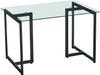 47″ Modern Tempered Glass Dining Table, Black