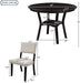 5-Piece round Kitchen Dining Table Set with Upholstered Chairs, Espresso