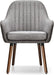 Set of 2 Fabric Accent Dining Chairs, Grey