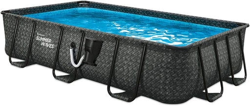 P41408361 14 X 8 Foot 36 Inch Elite Metal Frame Rectangular above Ground Pool with SFX600 Skimmerplus Filter Pump and Surestep Ladder