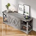 Farmhouse Grey TV Stand for 65″ TV