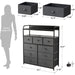 Dark Grey 9-Drawer Fabric Tall Bedroom Dresser