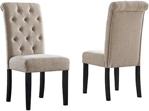 Leviton Tan Tufted Dining Chairs