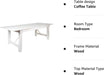 Rustic White Solid Pine Folding Farm Table