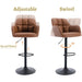 Modern Swivel Bar Stools Leather with Back and Arms