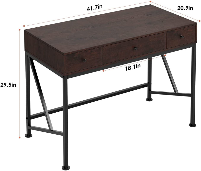 Cherry Wood Writing Desk for Home Office or Makeup