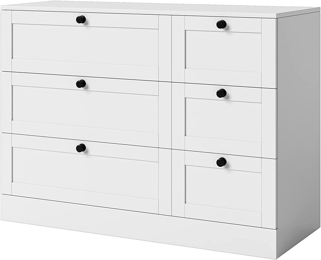  HOSTACK Modern 3 Drawer Dresser, Wood Chest of Drawers