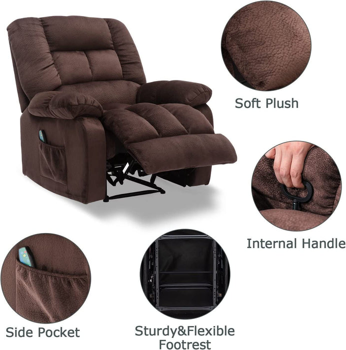 Brown Massage Recliner with Heat & Vibration