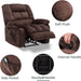 Brown Massage Recliner with Heat & Vibration