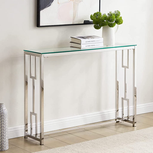 Modern Glass Console Table for Entryway and Living Room