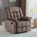 Oversized Classic Manual Recliner Sofa (Brown)