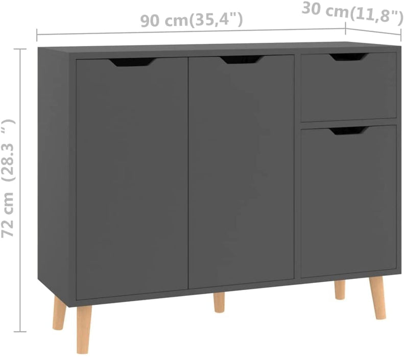 Modern Coffee Bar Cabinet with Storage Doors