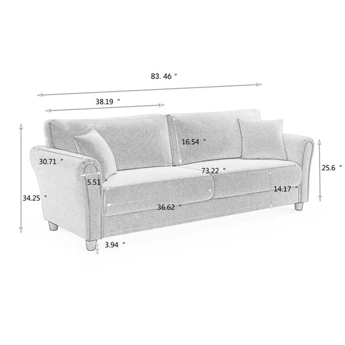 83.46'' Upholstered Sofa