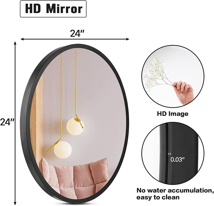 24 Inch round Bathroom Wall Mirror