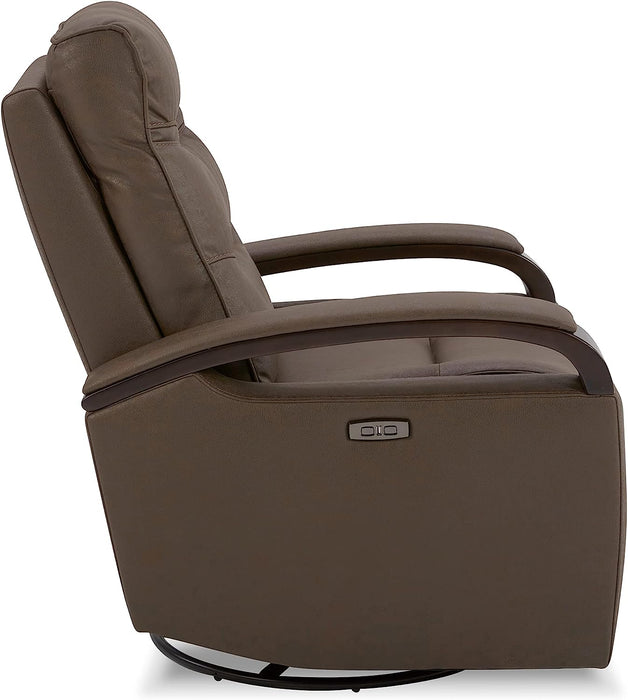 Chocolate Swivel Glider Rocker Recliner with USB Charge