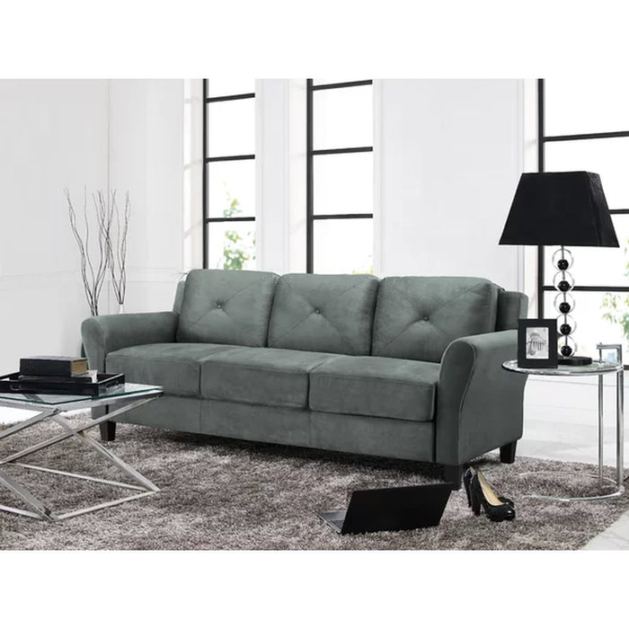 Liston 78.8" round Arm Tufted Sofa